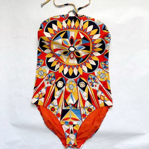 NEW TORY BURCH 'Kaleidoscope' One-piece Swimsuit - Size L - Picture 2 of 8
